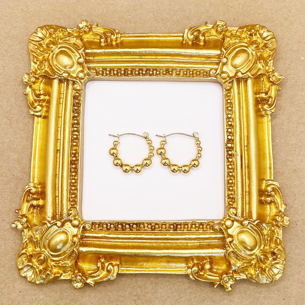 Tyra Beaded Hoop Earrings